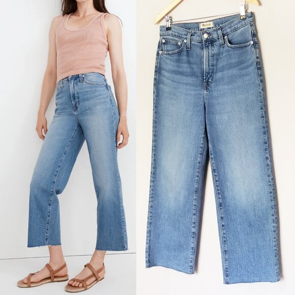 Madewell The Perfect Vintage Wide-Leg Crop Jean 29 Catlin Wash Comfort Stretch - Picture 4 of 16